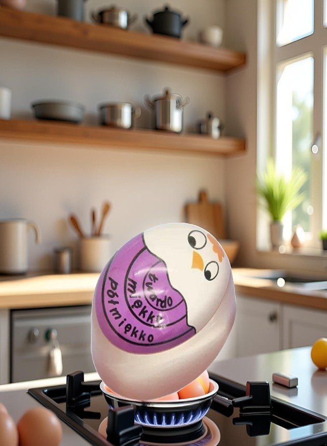 Cauaoa Egg Timer for Boiling Eggs That Changes Color When Done,Kitchen Timer Practical Reminder Color Changing ，Timers,Kitchen Utensils and Gadgets,Purple - Image 4